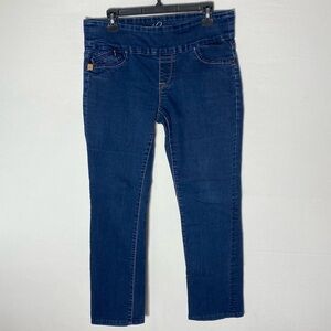 Lola Jeans Catherine RB Mid Rise Med Wash Stretchy Straight Leg Jeans 33